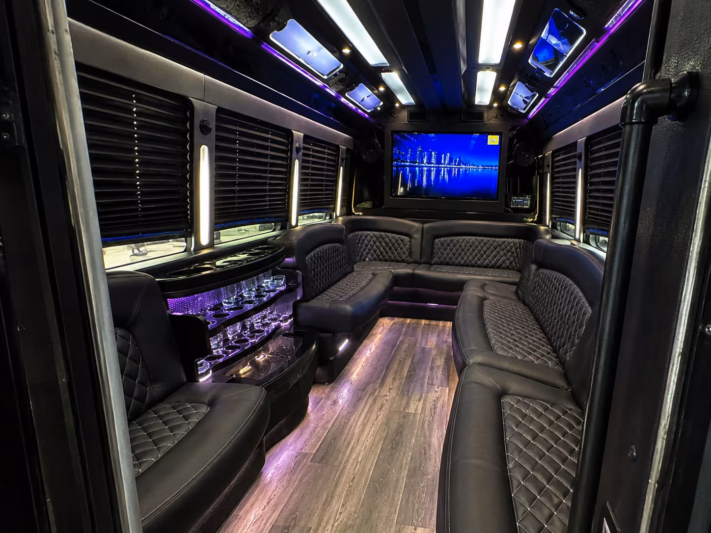 Jacksonville Birthday, Sweet 16, & Quinceañera Transportation party bus exterior