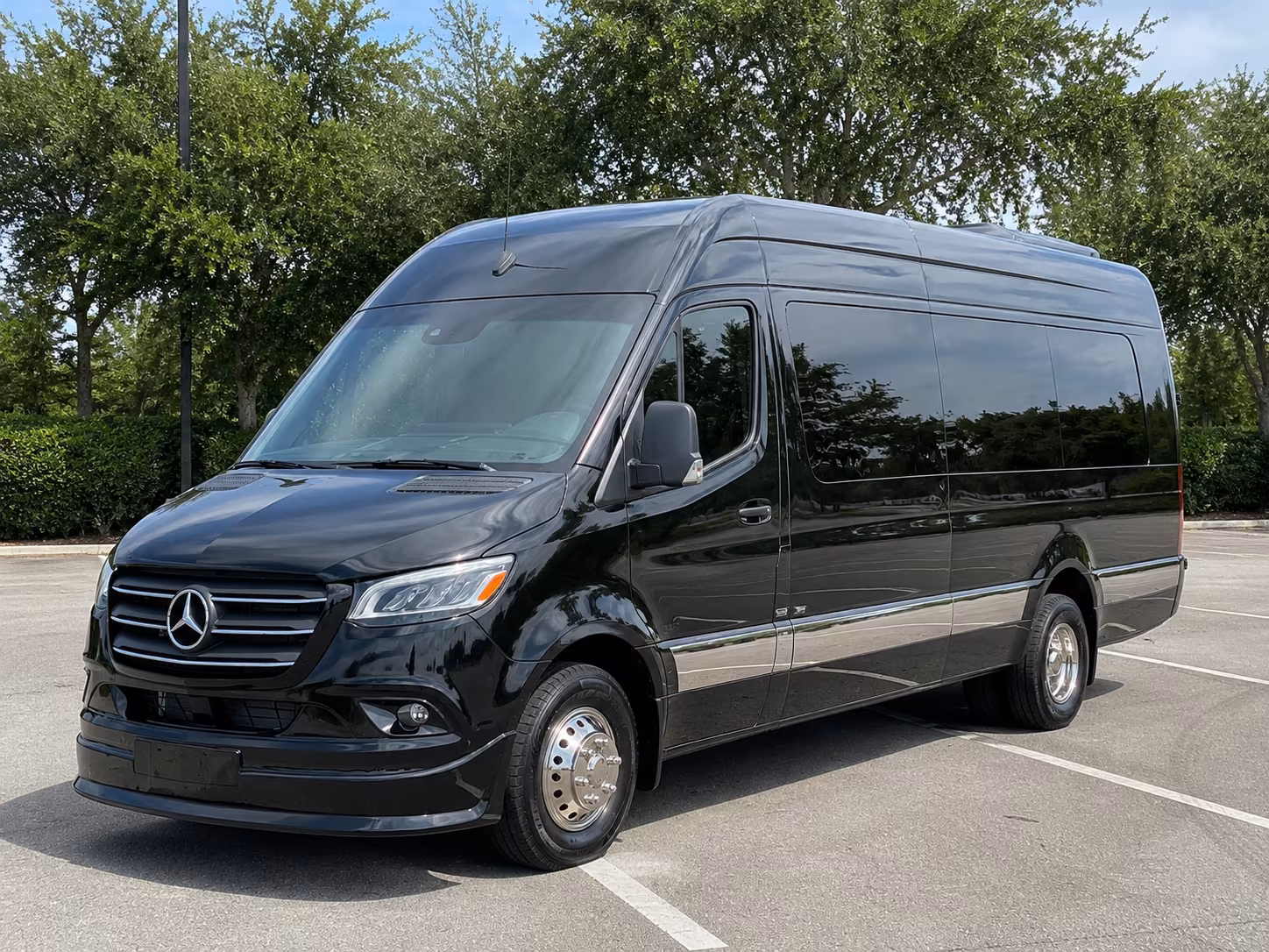 Jacksonville School Event Transportation party bus exterior