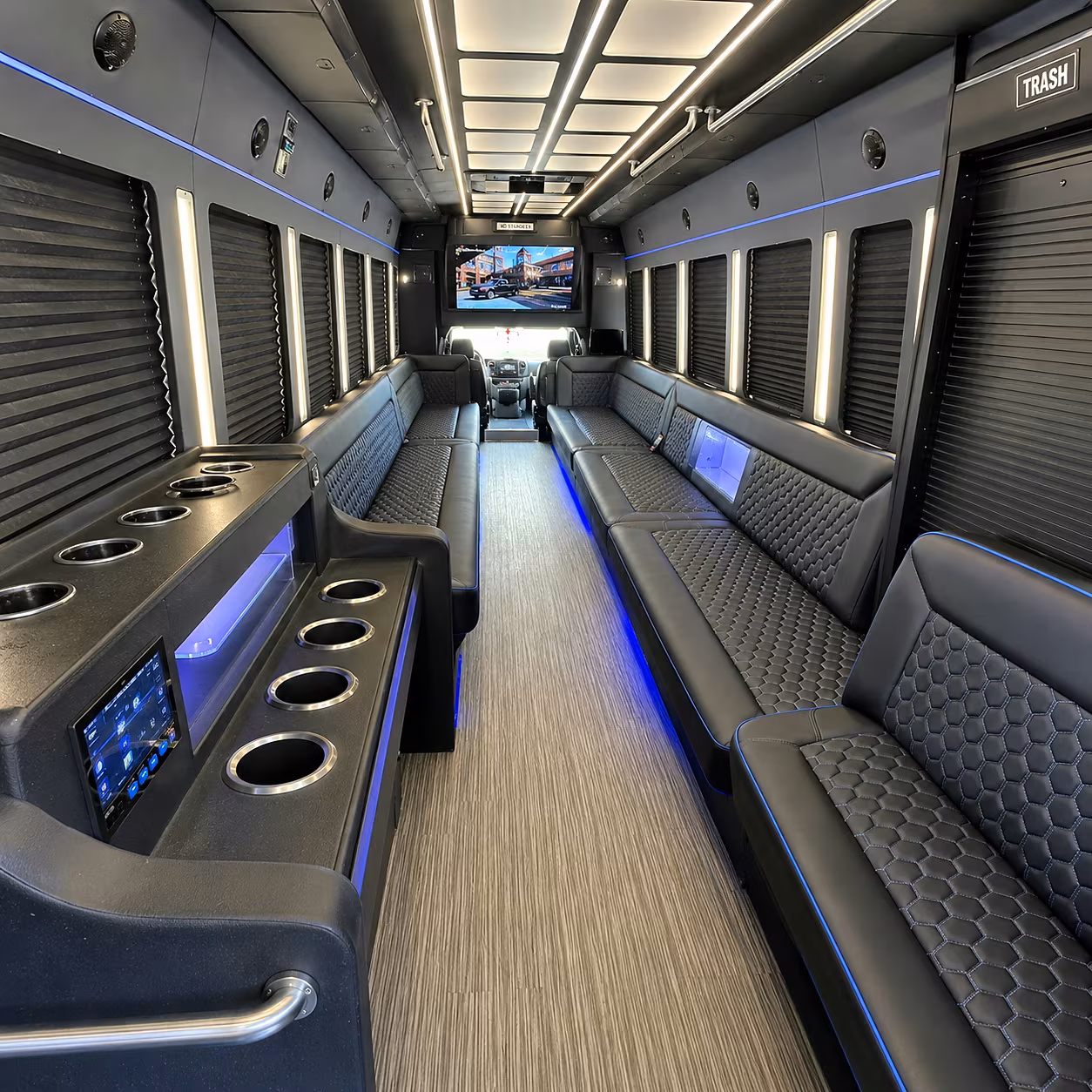 Jacksonville Winery Tour & Pub Crawl Transportation party bus interior